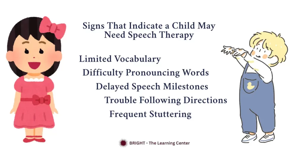 infographic listing the signs of speech delays and disorders. - speech therapy for kids 2